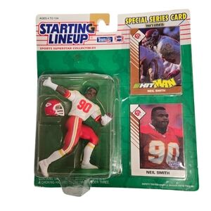 NWT Starting Lineup Neil Smith Kansas City Chiefs Sports Collectibles Cards1993